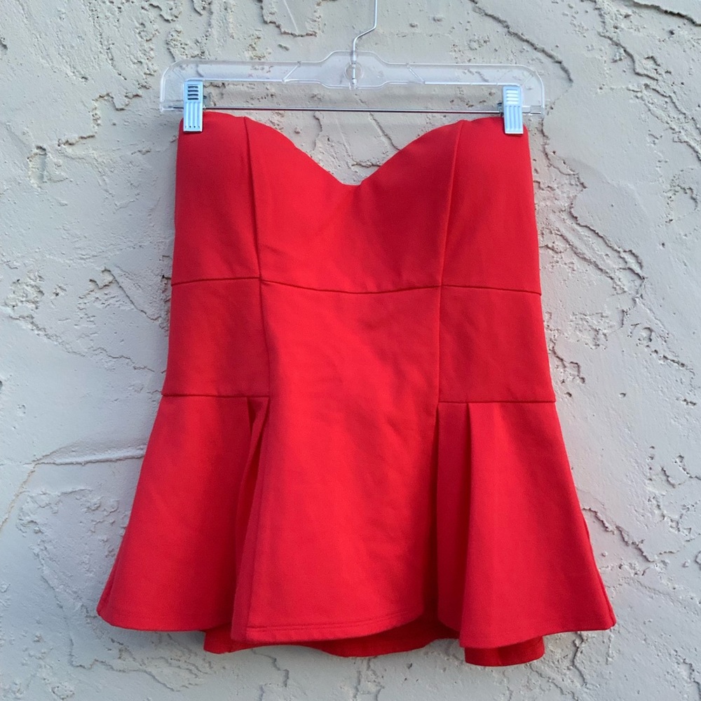 BEBE Women’s Orange Cropped Top Size Large